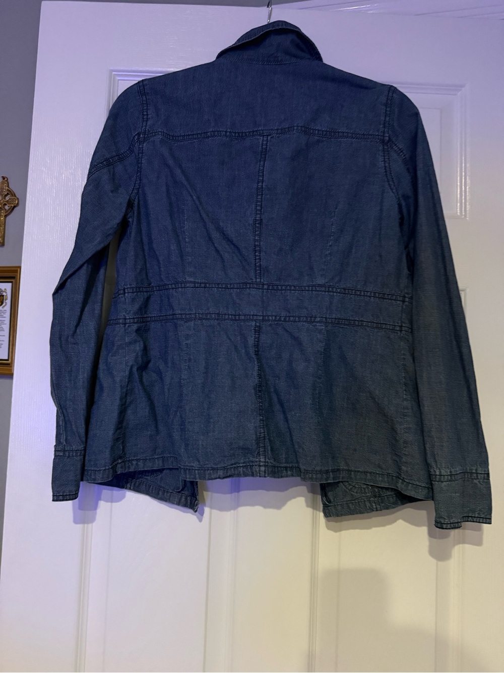French Cuff Blue Button-Up Jacket - Picture 2 of 3